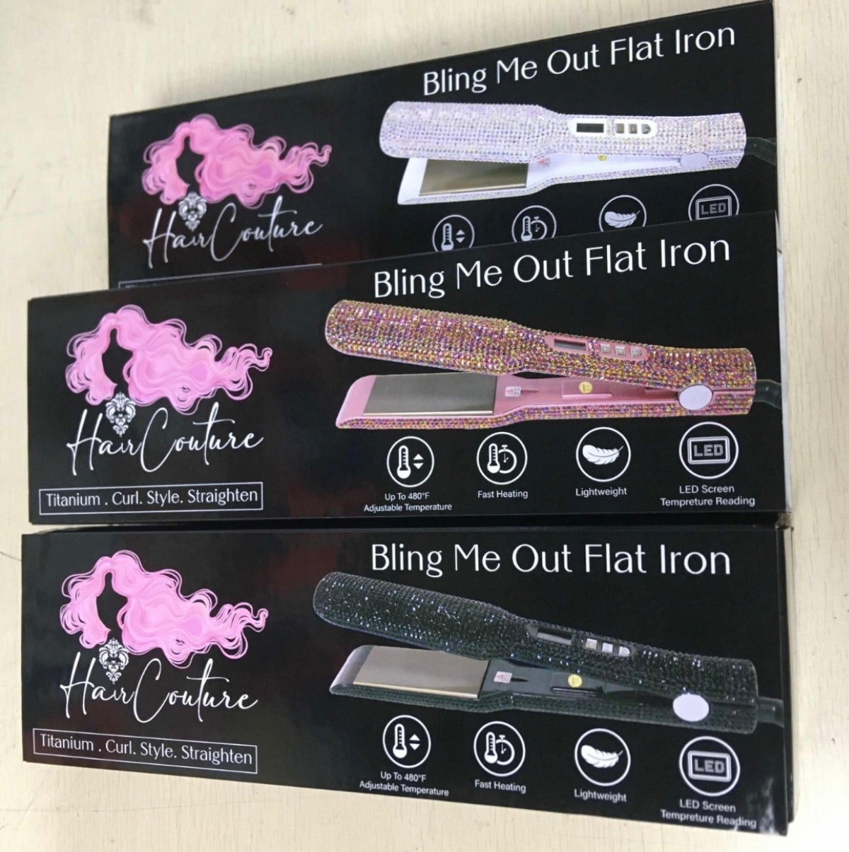 Hair Couture Bling Out Flat Iron Hair Couture